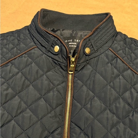 LOVE TREE Vest for Women Navy Blue with Brown Decorations Size M - Picture 6 of 10